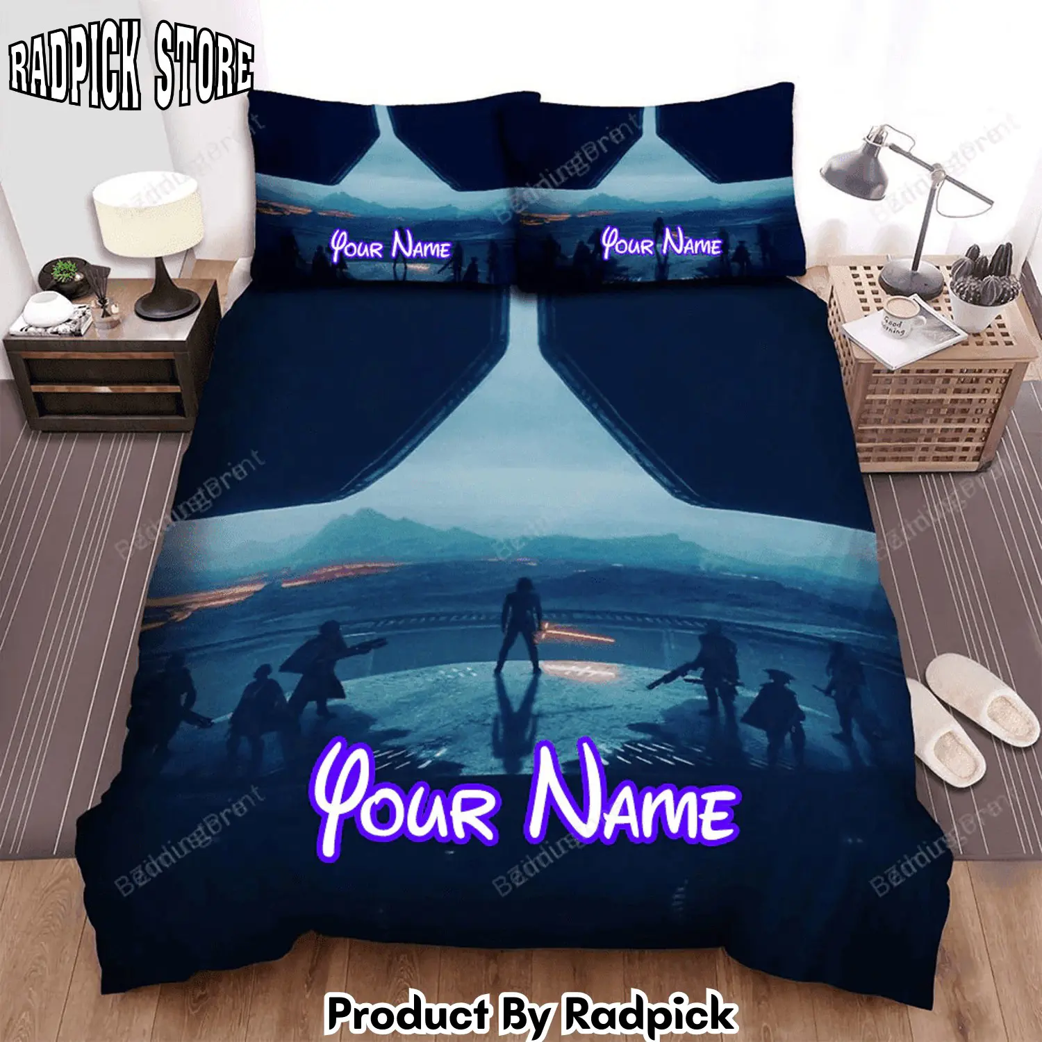 Radpick star wars episode ix the rise of skywalker art scene movie poster bed sheets duvet cover personalized name bedding sets rp3271950